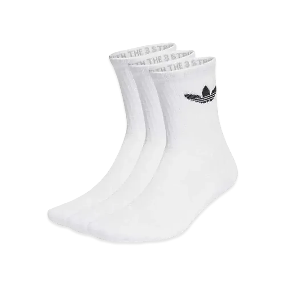 adidas Trefoil Cushion Crewsocks 3 Pairs "White"