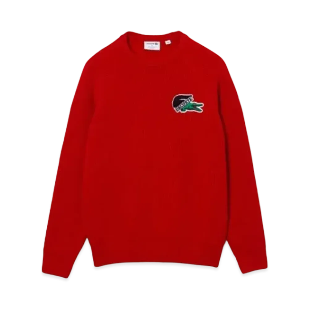 LACOSTE Maid In France Crew Neck Sweater "Red"