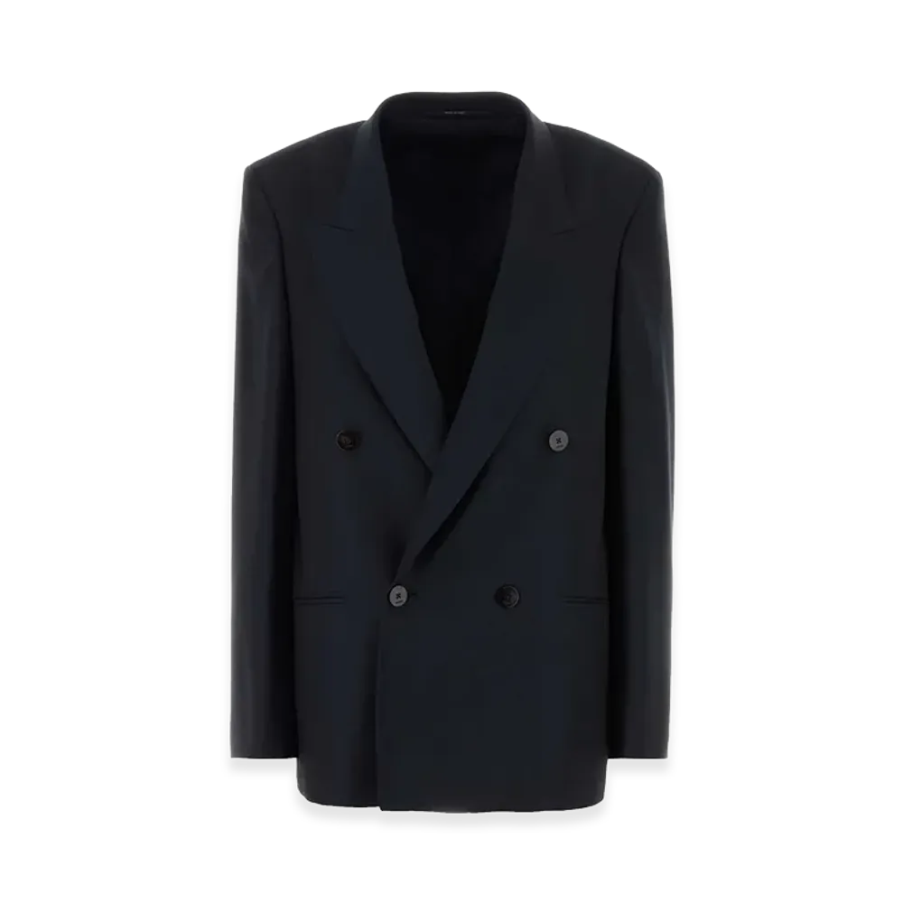 GUCCI Women's Light Wool Double Breasted Jacket "Blue"