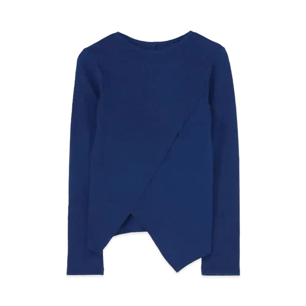 Yohji Yamamoto AIRY SPUN MILLED PS HEM ZIG-ZAG RN "Navy"