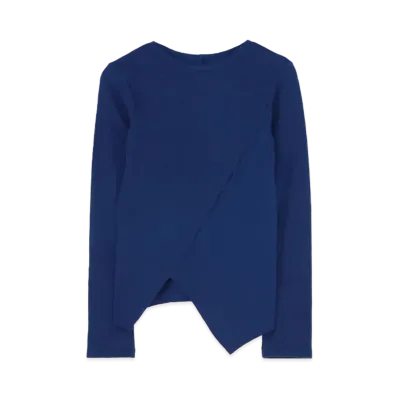Yohji Yamamoto AIRY SPUN MILLED PS HEM ZIG-ZAG RN "Navy"