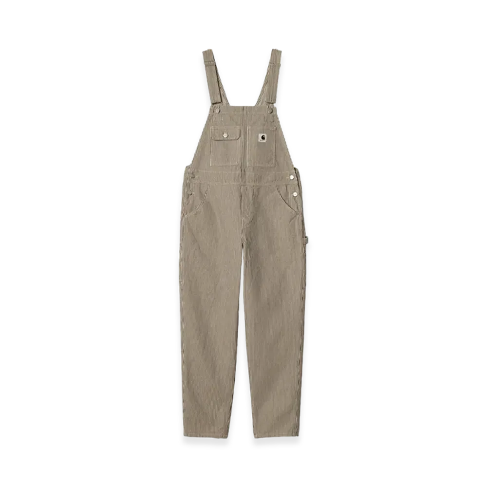Carhartt WIP Women's Haywood Stripe Bib Overall "Wax/Black"