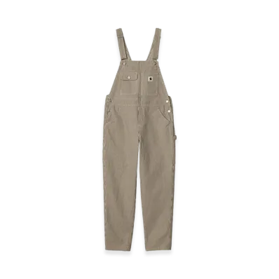 Carhartt WIP Women's Haywood Stripe Bib Overall "Wax/Black"