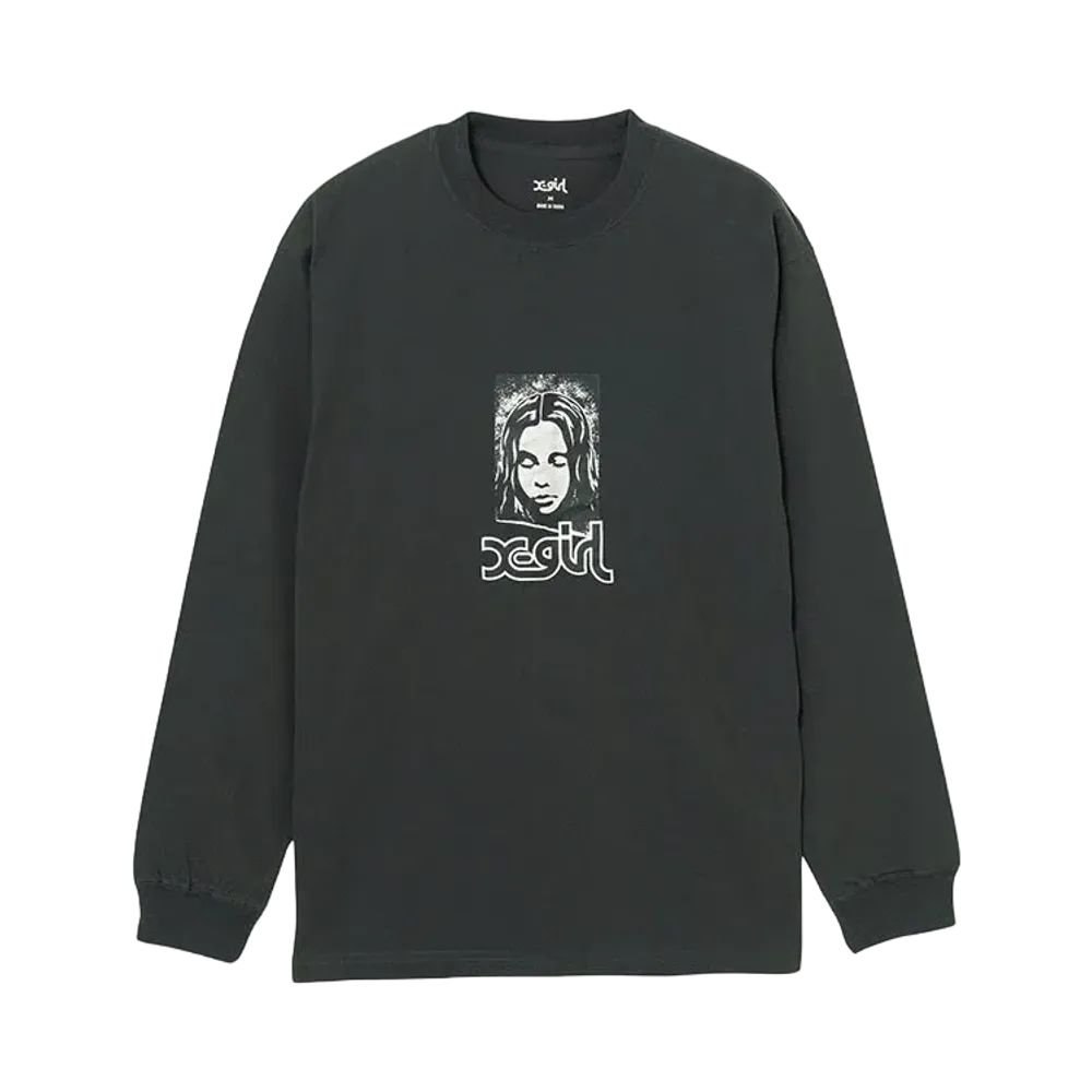 X-Girl Grunge X-Girl Face L/S Tee "Charcoal"