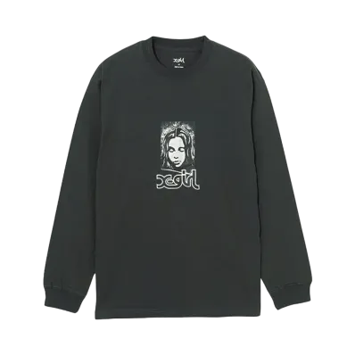 X-Girl Grunge X-Girl Face L/S Tee "Charcoal"