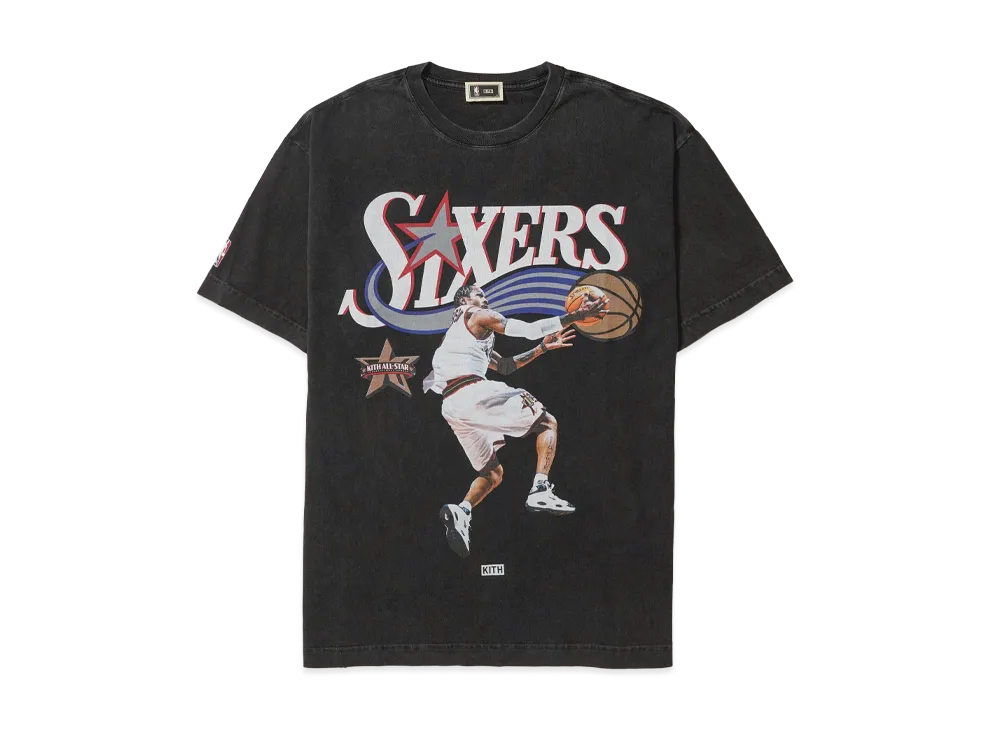 Kith x NBA All-Star Philadelphia 76ers Allen Iverson Vintage Tee "Black"