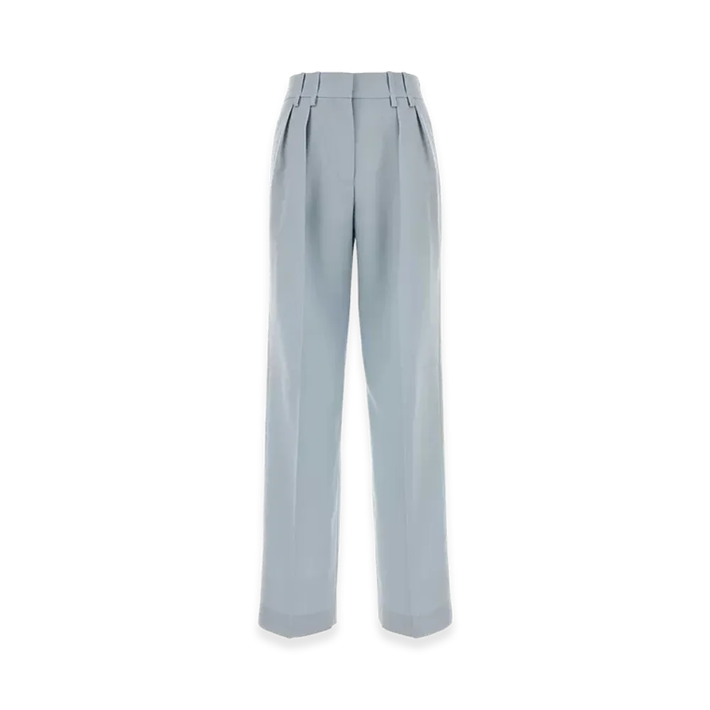 Jil Sander Women's Wool Palazzo Pant "Pastel Light Blue"