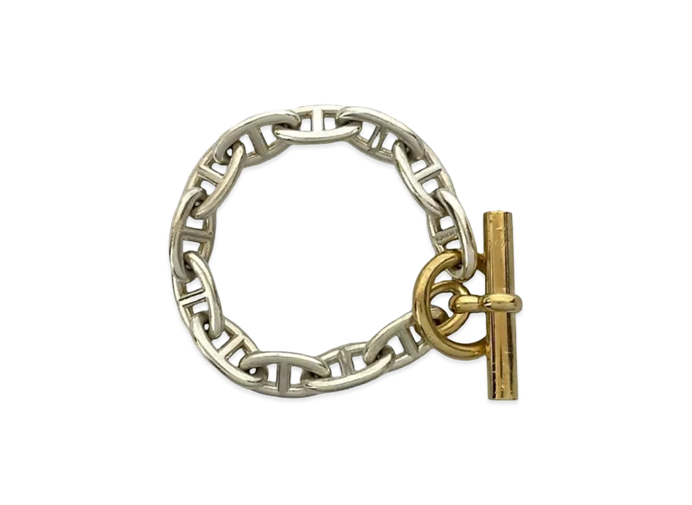 Hermes Chaine D'ancre GM Combination Bracelet "Silver/Yellow Gold"