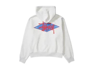 Stussy Basic Diamond Zip Hoodie "Ash Heather"