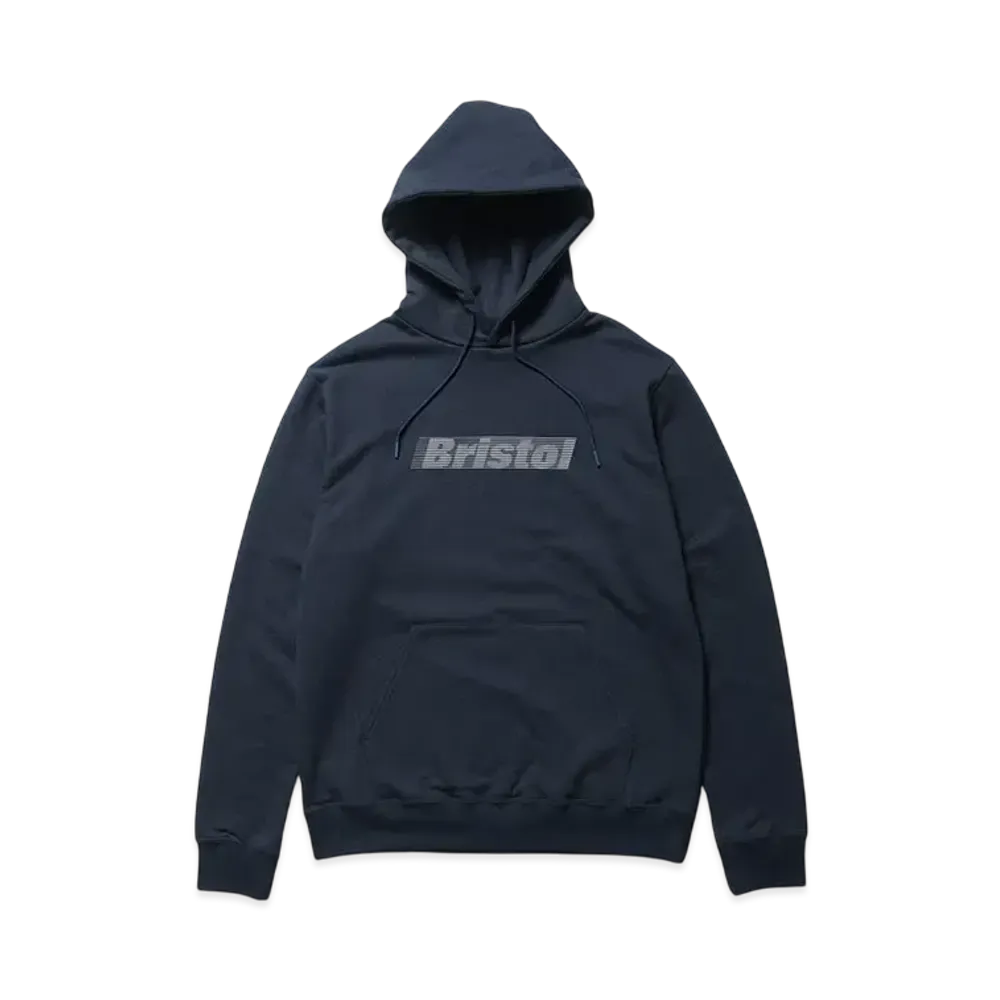 F.C.Real Bristol Effect Line Logo Team Sweat Hoodie "Navy"