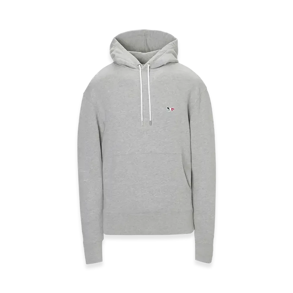 Maison Kitsune Tricolor Fox Patch Classic Hoodie "Gray Melange"