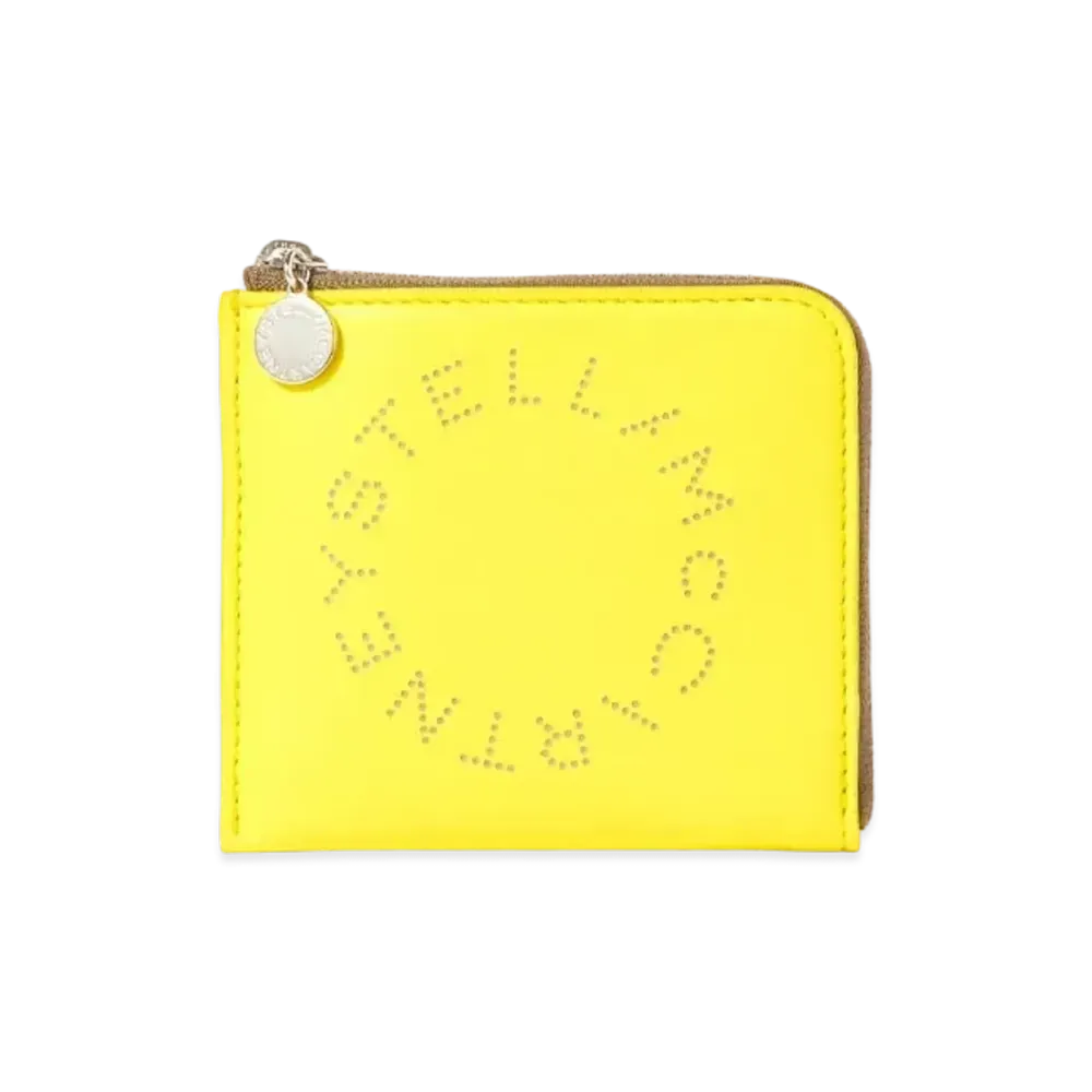 STELLA McCARTNEY Logo Zip Card Holder "Citrus"