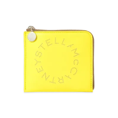 STELLA McCARTNEY Logo Zip Card Holder "Citrus"
