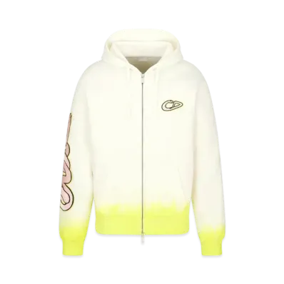 Dior x KAWS Hooded Sweatshirt Cotton Fleece "White/Yellow"