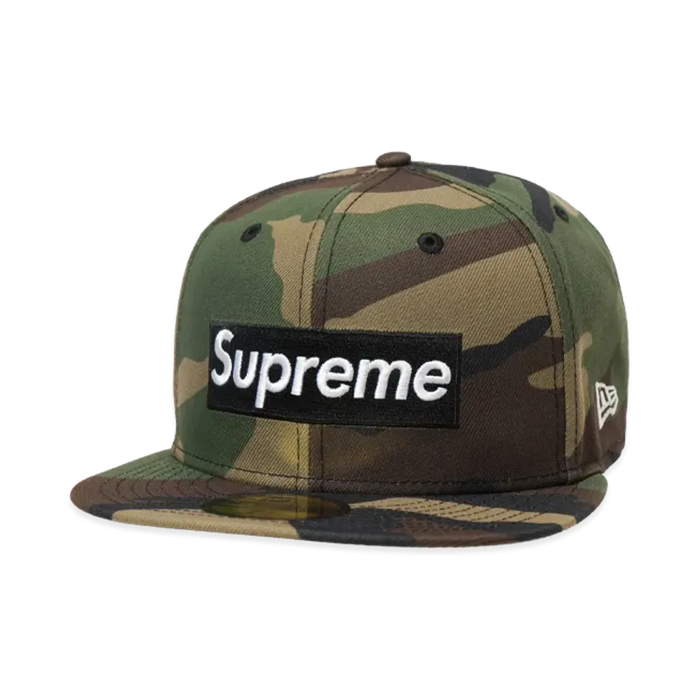 Supreme Rings Box Logo New Era "Woodland Camo"