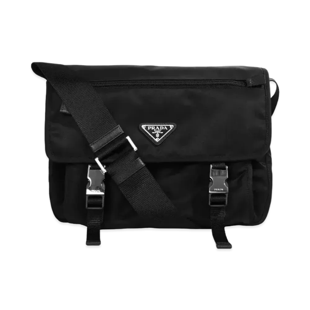 PRADA Tessuto Nylon Massenger Bag "Black"