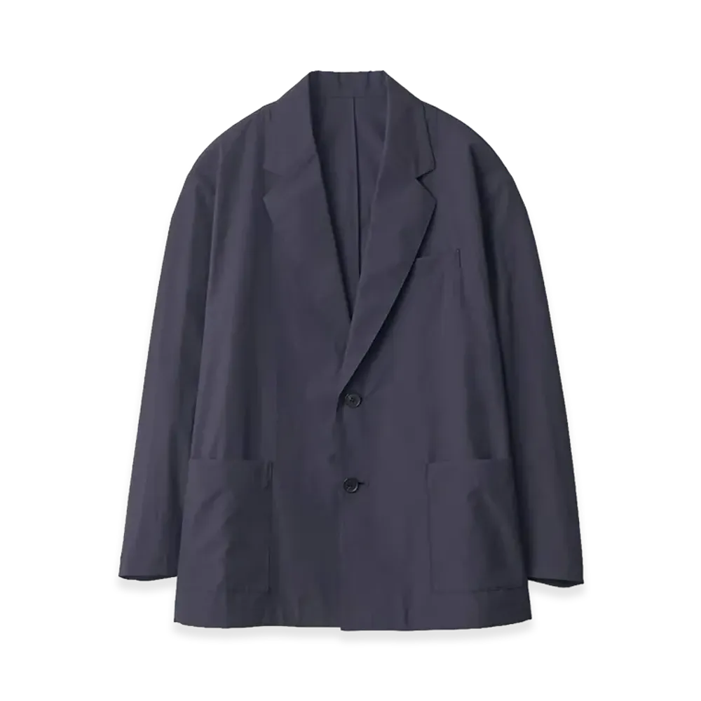 ssstein Cotton Nylon Easy Single Breasted Jacket "Dark Navy"
