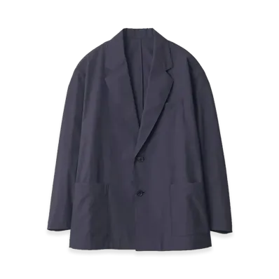 ssstein Cotton Nylon Easy Single Breasted Jacket "Dark Navy"
