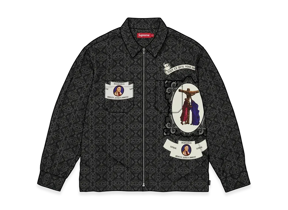 Supreme Devotion Flannel Zip Up Shirt "Black"