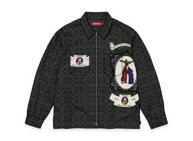 Supreme Devotion Flannel Zip Up Shirt "Black"