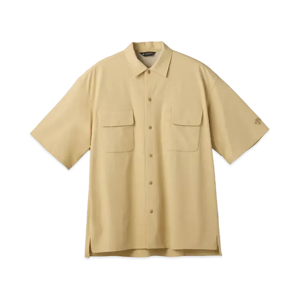 DESCENTE ALLTERRAIN 81 Open Collar H/S Shirt "Yellow Beige"