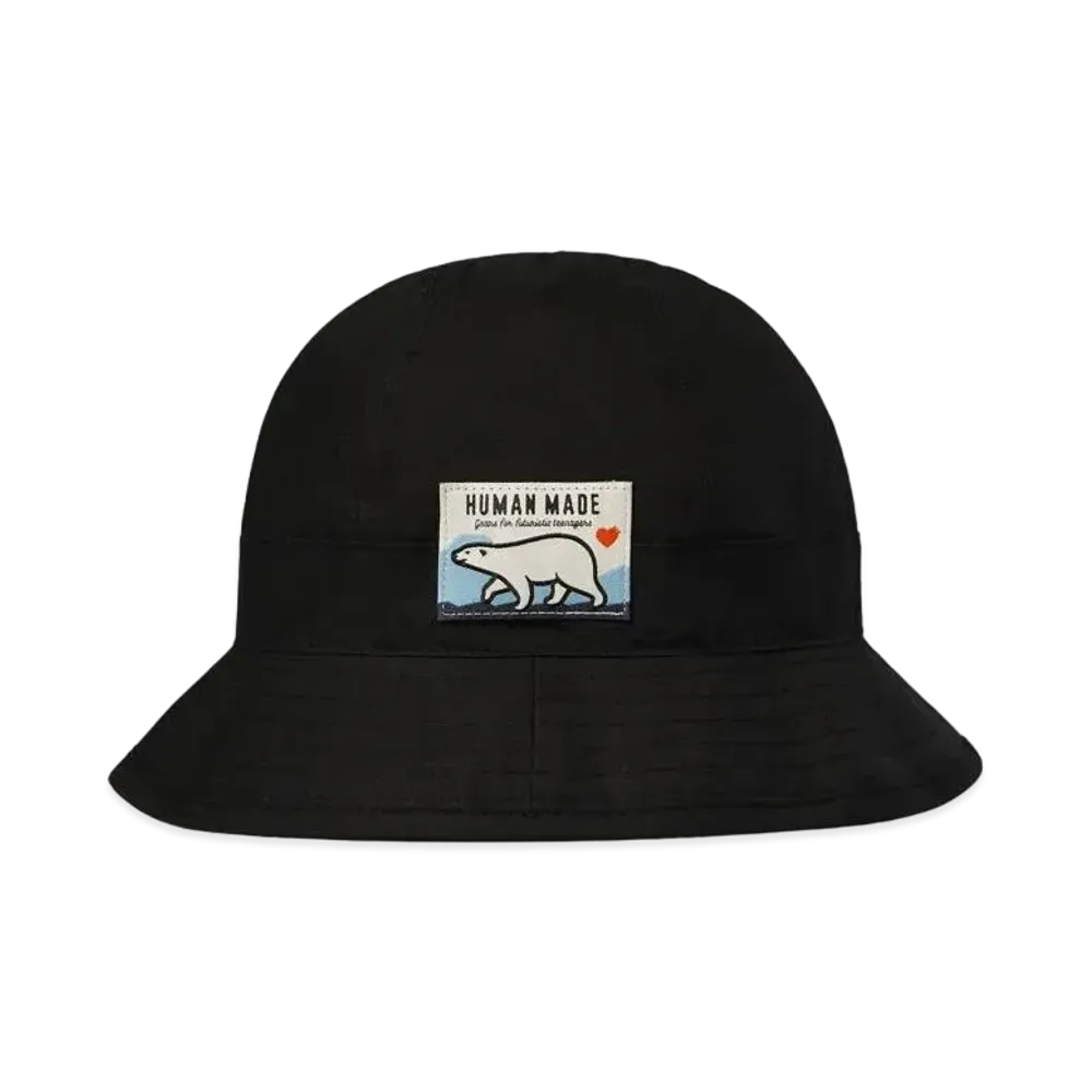 HUMAN MADE ROUND BUCKET HAT "Black"
