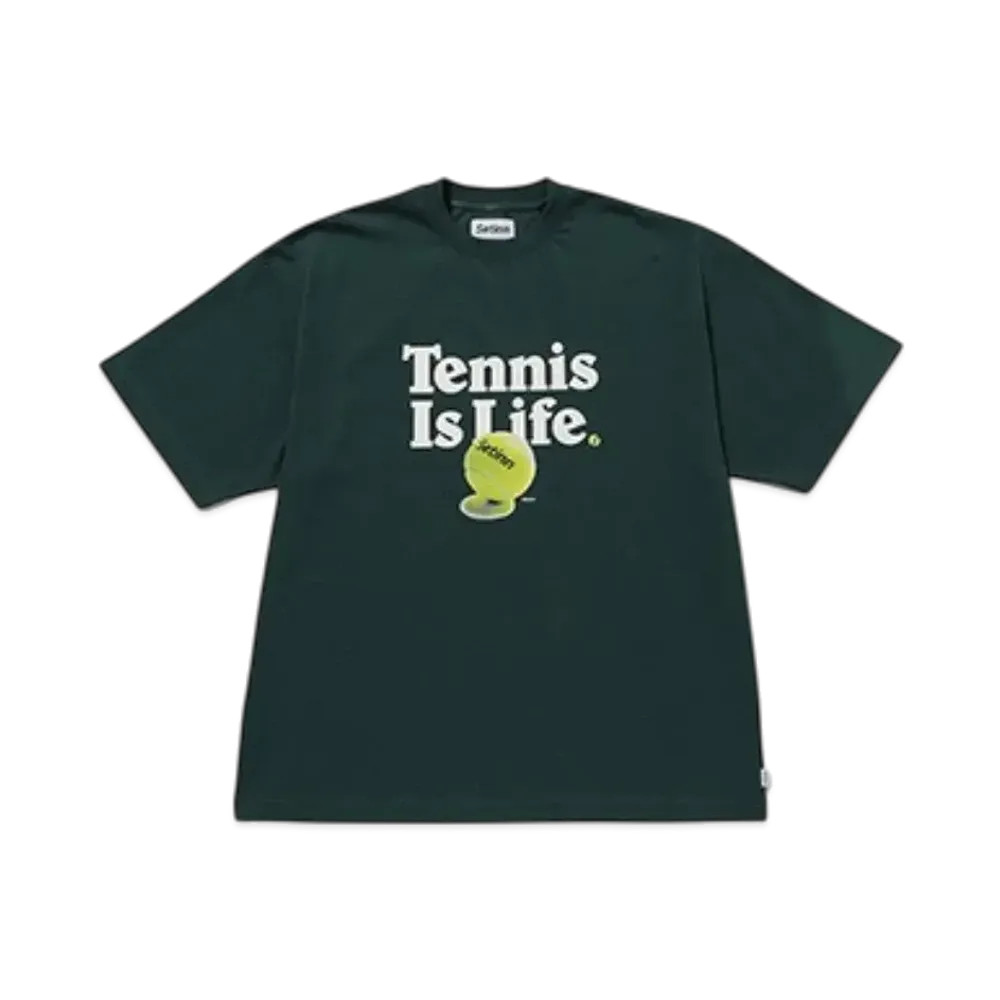 Setinn Tennis Is Life Tee Men "Dark Green"