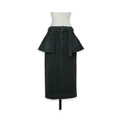 sacai Women's Denim Skirt "Black"