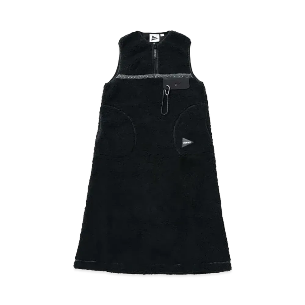 GRAMICCI x and wander Women's JQ Tape Fleece Dress "Black"