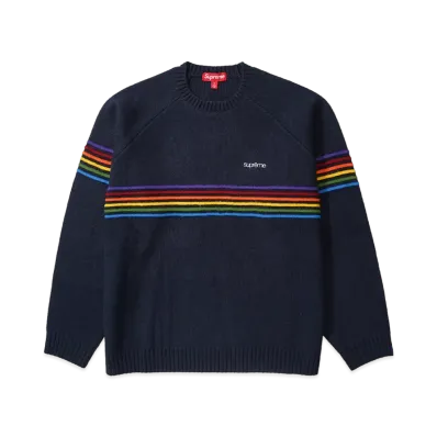 Supreme Raised Stripe Sweater "Navy"