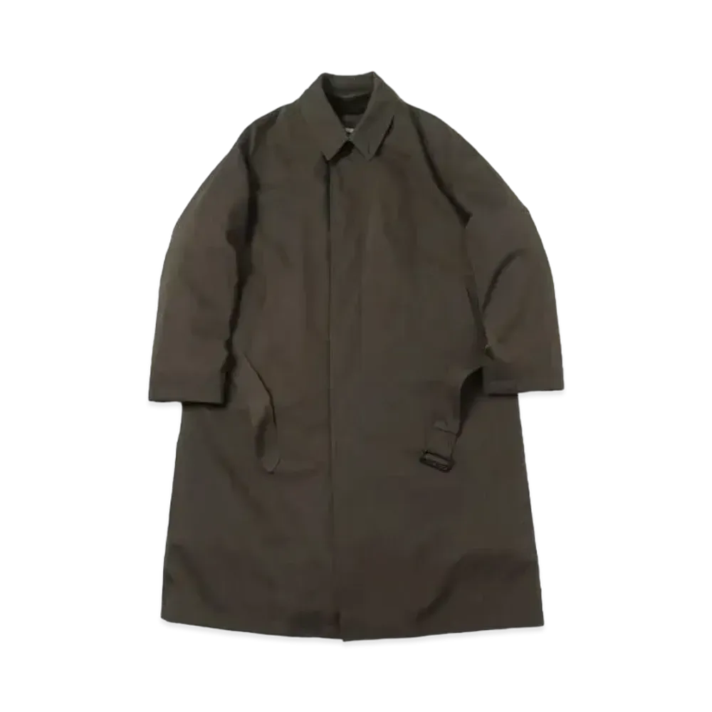 A.PRESSE Lining Detachable Silk Coat "Brown Khaki"