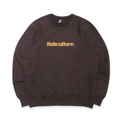 SubCulture Crew Neck (Subculture Crack Print) "Brown"