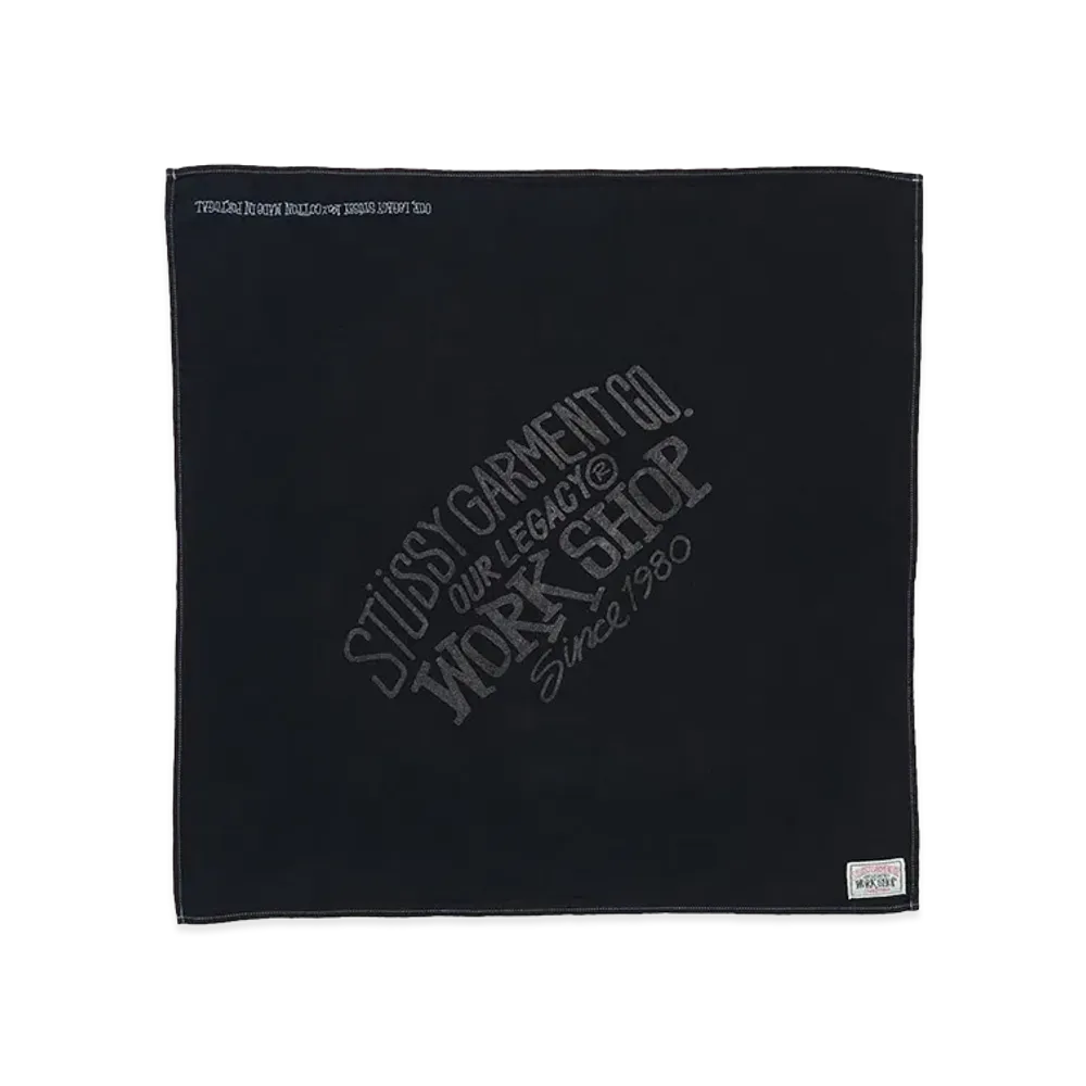 OUR LEGACY Work Shop x Stussy Bandana "Paisley OD Black"