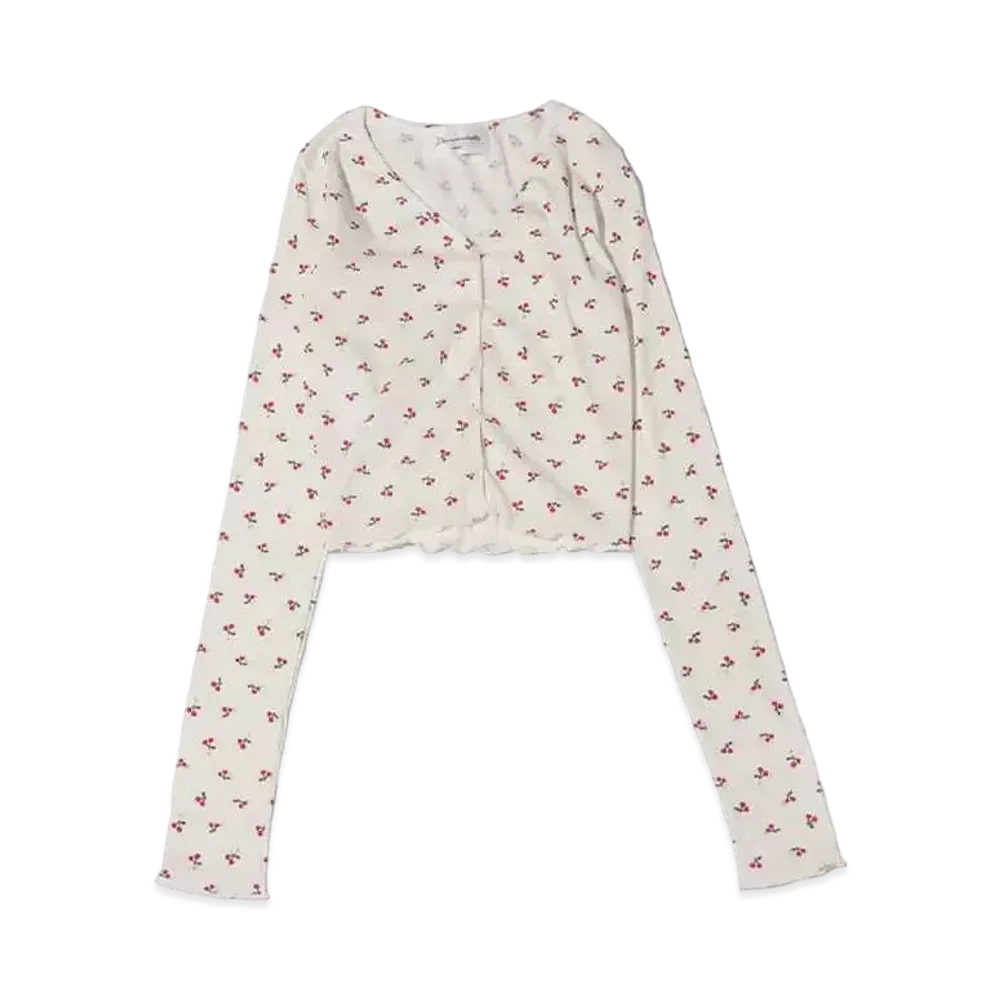 atmos pink Cherry Gala Cardigan "White"