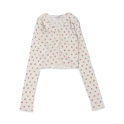 atmos pink Cherry Gala Cardigan "White"