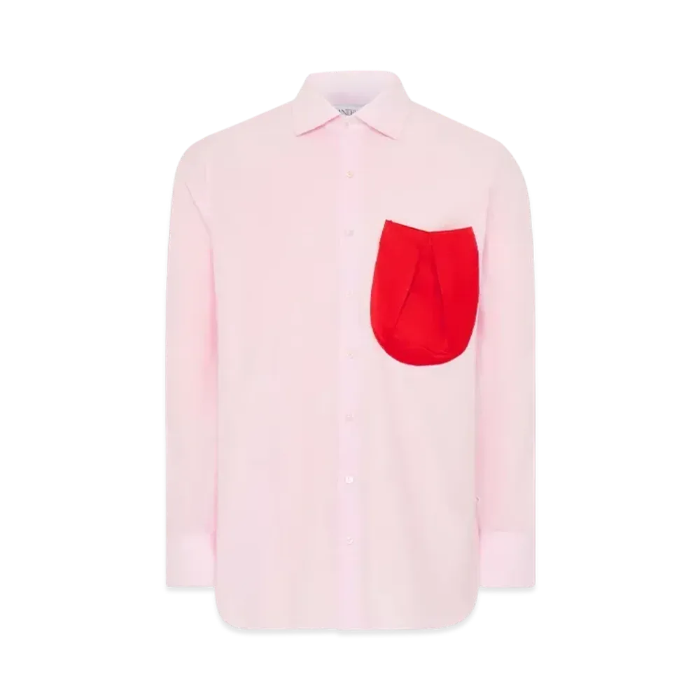 JW ANDERSON Satin Balloon Pocket Shirt "Pink"