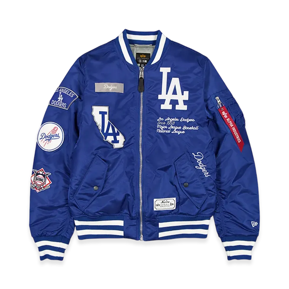 NEW ERA x MLB x Alpha Industries MA-1 Bomber Jacket Los Angeles Dodgers "Blue"