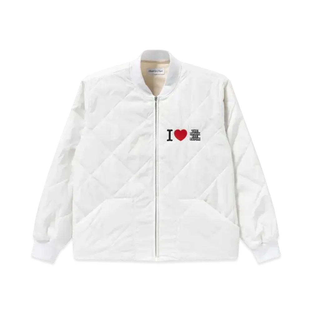 Black Eye Patch I Love BEP Quilting Jacket "White"