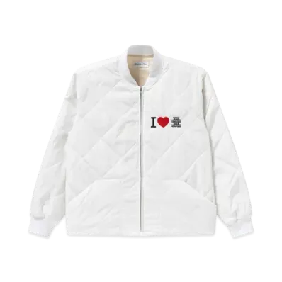 Black Eye Patch I Love BEP Quilting Jacket "White"