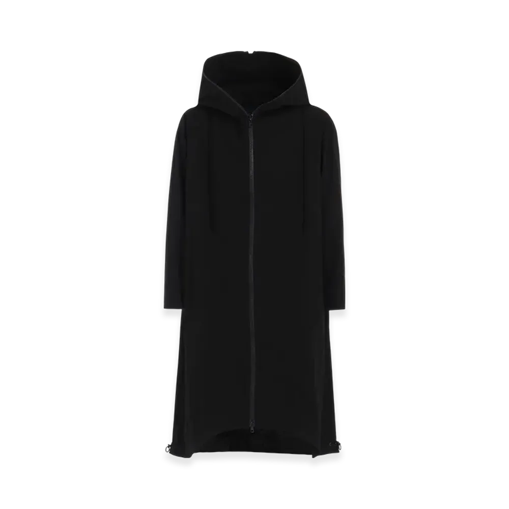 Yohji Yamamoto L/C/N Water Repellent Weather R-Long Hoody Coat "Black"