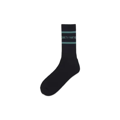 WACKO MARIA Sports Socks "Black Blue"