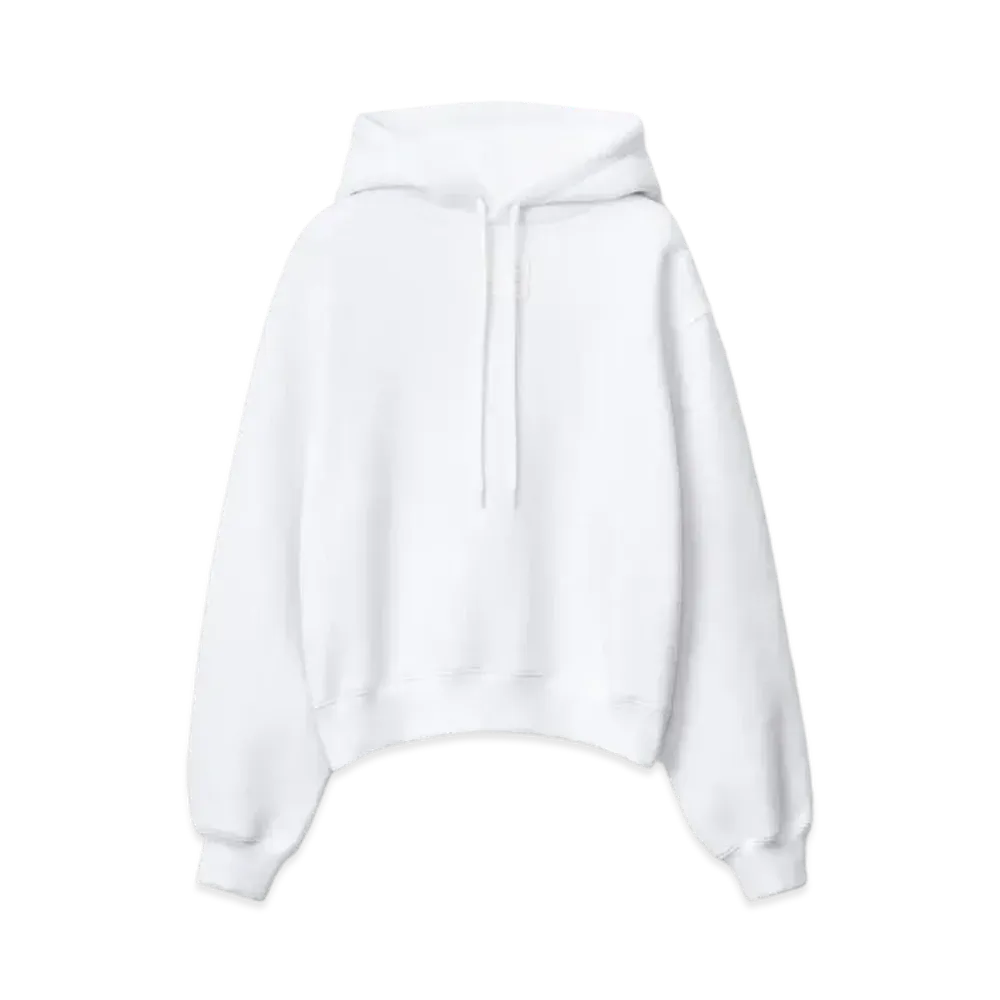 Alexander Wang Structured Terry Puff Logo Hoodie "White"