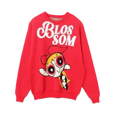 atmos pink x The Powerpuff Girls Knit Sweater "Red"