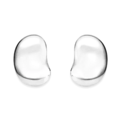 Tiffany & Co. Elsa Peretti Bean Design Earrings "Silver"