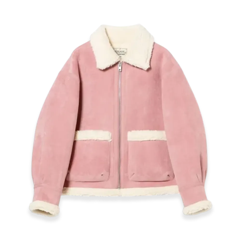 BEAMS FUTURE ARCHIVE Fake Mouton Blouson "Pink"