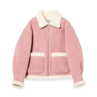 BEAMS FUTURE ARCHIVE Fake Mouton Blouson "Pink"