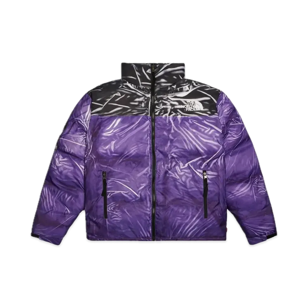 Supreme x The North Face Trompe Loeil Printed Nuptse Jacket "Purple"