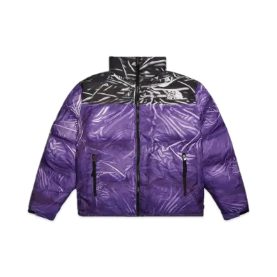 Supreme x The North Face Trompe Loeil Printed Nuptse Jacket "Purple"