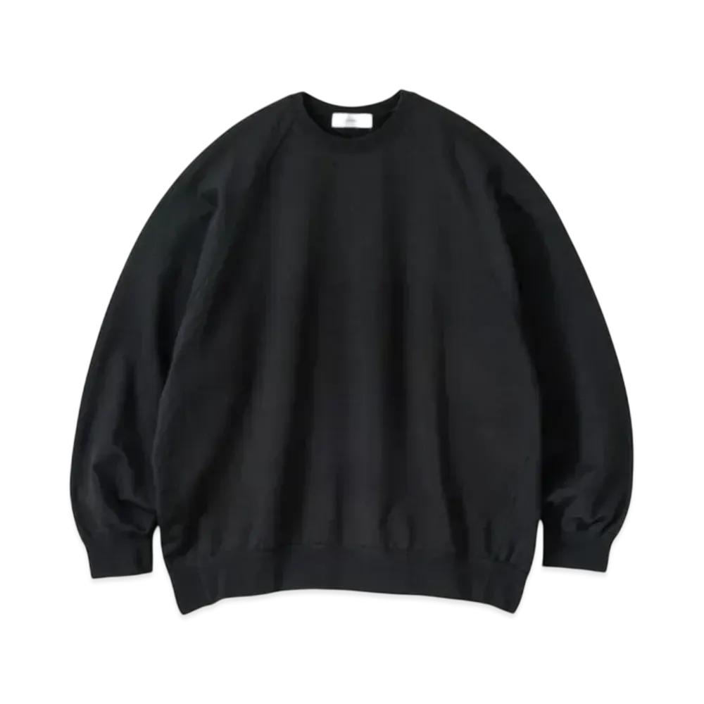 Graphpaper Ultra Compact Terry Crew Neck Sweater "Black"