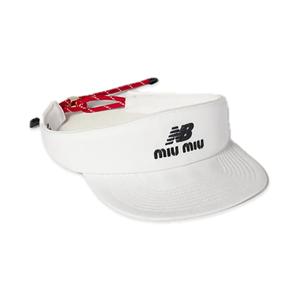 MIU MIU x New Balance Denim Visor "White/Red"